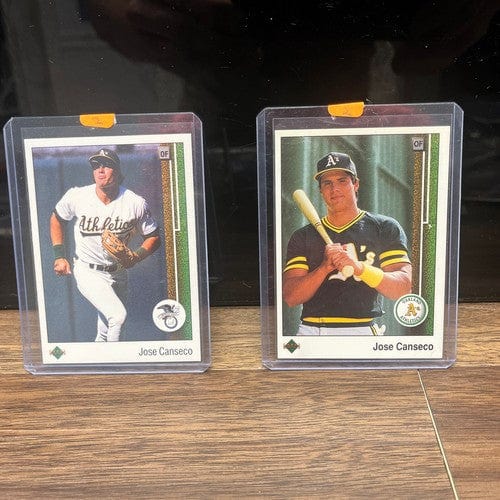 Cheap Sneaks Footwear/Sports Cards Jose Canseco 2 Card Lot 1989 Upper Deck #371, #659 1988 AL MVP