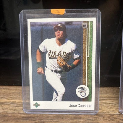 Cheap Sneaks Footwear/Sports Cards Jose Canseco 2 Card Lot 1989 Upper Deck #371, #659 1988 AL MVP