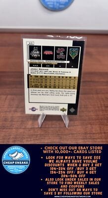 Cheap Sneaks Footwear/Sports Cards Josh Reding 2000 SP Top Prospects #63 Cape Fear Crocs