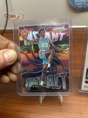 Cheap Sneaks Footwear/Sports Cards Kai Jones Hornets (RC) 2021-22 Panini Prizm Instant Impact RC #20 Silv