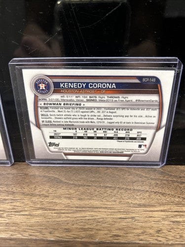 Cheap Sneaks Footwear/Sports Cards Kenedy Corona Lot(2) Houston Astros 2023 1st Bowman Chrome BCP-148