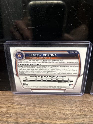 Cheap Sneaks Footwear/Sports Cards Kenedy Corona Lot(2) Houston Astros 2023 1st Bowman Chrome BCP-148