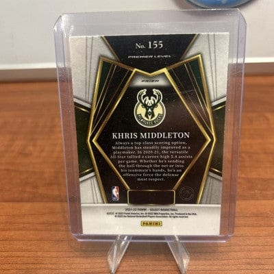 Cheap Sneaks Footwear/Sports Cards Khris Middleton 2021-22 Panini Select Premier Level Blue Shimmer Prizm