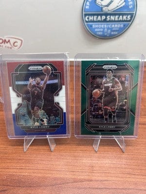 Cheap Sneaks Footwear/Sports Cards Kyle Lowry 2022-23,21-22 Panini Green Prizm #147 “Prizm”, Red Whit