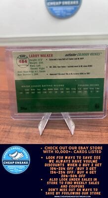 Cheap Sneaks Footwear/Sports Cards Larry Walker 2023 Topps Chrome Platinum Anniversary #484 Colorado Rock
