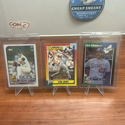 Cheap Sneaks Footwear/Sports Cards Los Angeles Dodgers 3 Card Lot TIM BLEACHER 89 Topps RC, Kirk Gibson,S