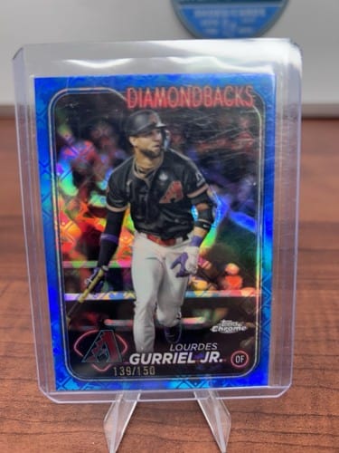 Cheap Sneaks Footwear/Sports Cards Lourdes Gurriel Jr. 2024 Topps Chrome #59 Blue Logofractor 139/150 Dia
