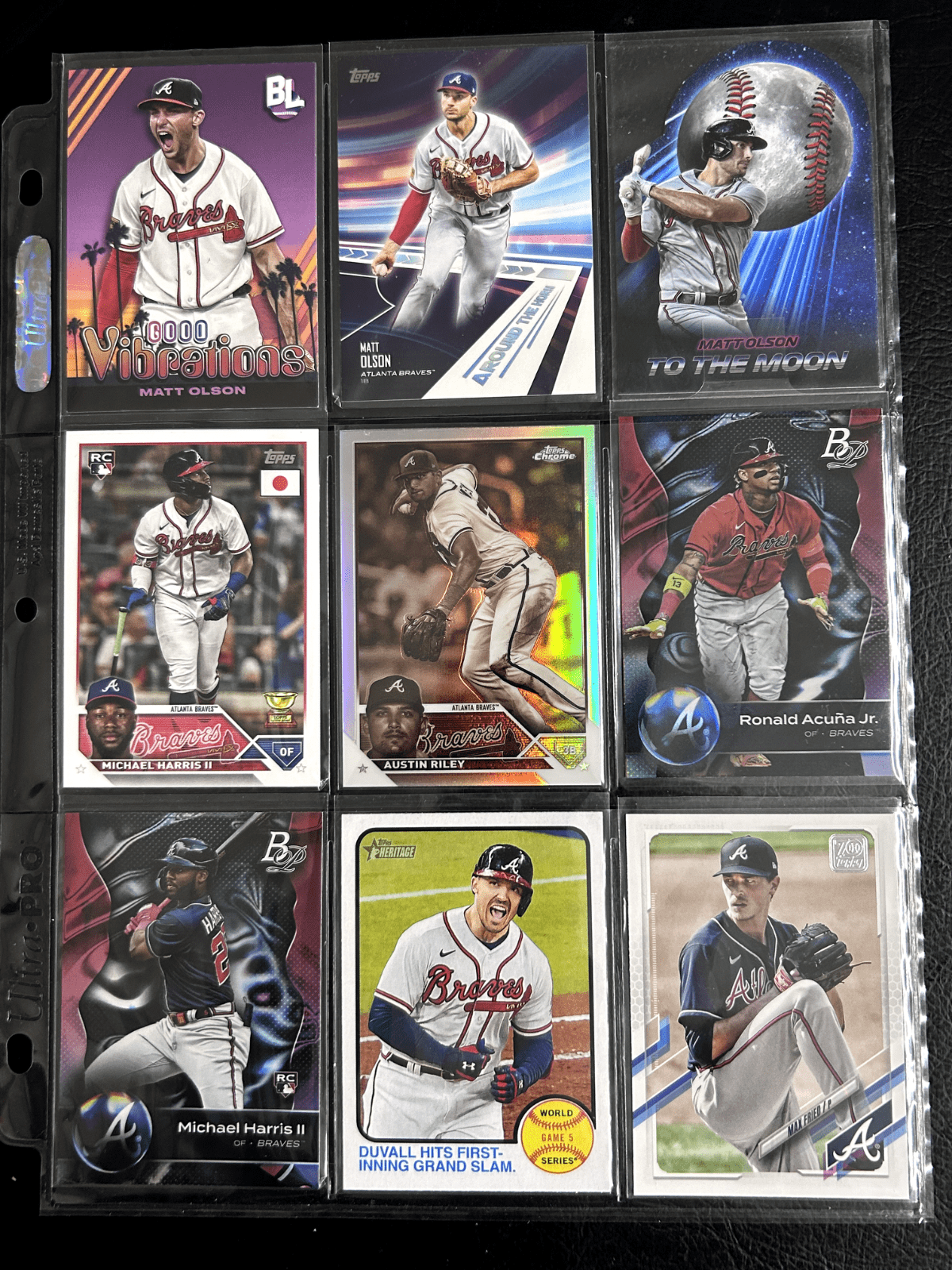 Cheap Sneaks Footwear/Sports Cards M Olson, Harris II,Acua Jr., M Fried, Duvall,Riley Atlanta Braves Lots Topps, Topps Chrome, Bowman Chrome 2000-2024 10+ V