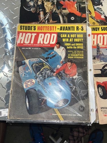Cheap Sneaks Footwear/Sports Cards magazine 1963,1965 Hot Rod Magazine 4 Issue Lot Jan,Sept1965+June,Aug 1963