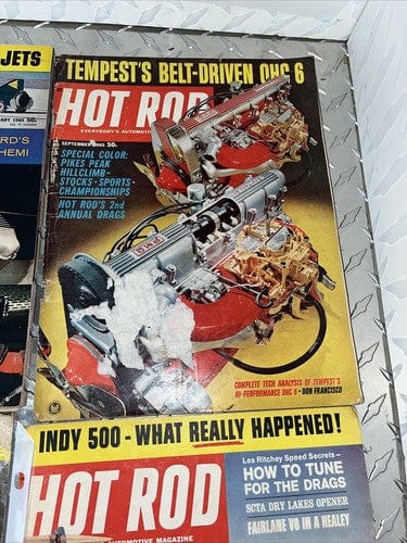 Cheap Sneaks Footwear/Sports Cards magazine 1963,1965 Hot Rod Magazine 4 Issue Lot Jan,Sept1965+June,Aug 1963