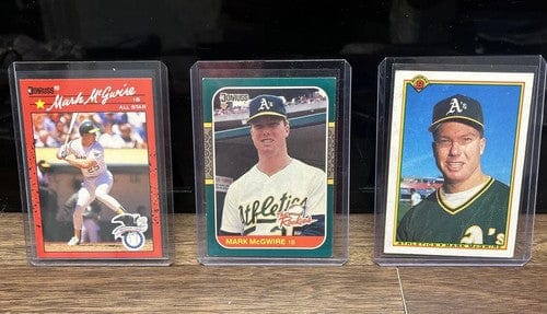 Cheap Sneaks Footwear/Sports Cards Mark McGwire 3 Card Lot With 87 The Rookies Rookie Card Oakland Athlet