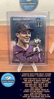 Cheap Sneaks Footwear/Sports Cards Michael Toglia RC 2023 Topps Chrome Platinum Anniversary #68 Colorado