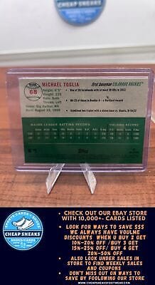 Cheap Sneaks Footwear/Sports Cards Michael Toglia RC 2023 Topps Chrome Platinum Anniversary #68 Colorado