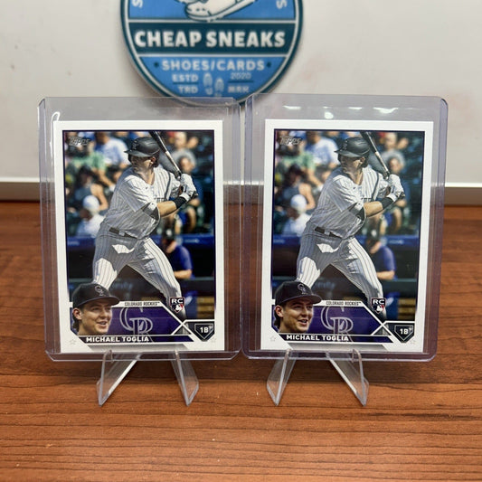 Cheap Sneaks Footwear/Sports Cards Michael Toglia RC 2023 Topps Series 2 Rookie Card #616+Bonus Card C. R