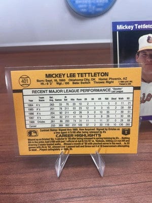 Cheap Sneaks Footwear/Sports Cards Mickey Tettleton 1989 Donruss #401 Baltimore Orioles