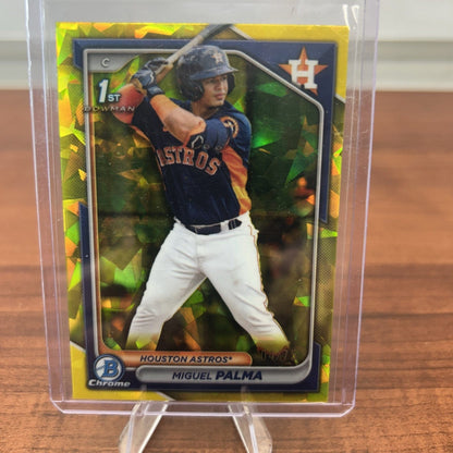 Cheap Sneaks Footwear/Sports Cards Miguel Palma 2024 Bowman Chrome Sapphire Prospects Yellow # BCP-166 /7