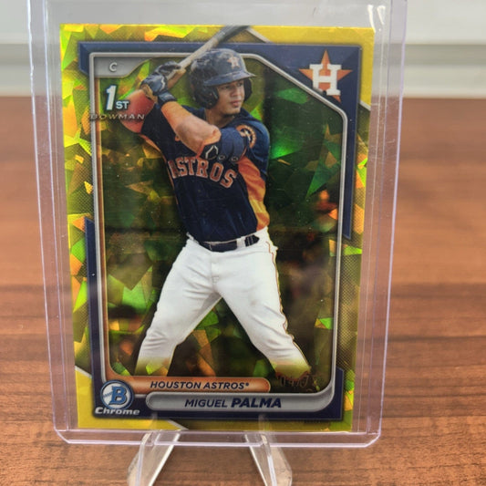 Cheap Sneaks Footwear/Sports Cards Miguel Palma 2024 Bowman Chrome Sapphire Prospects Yellow # BCP-166 /7
