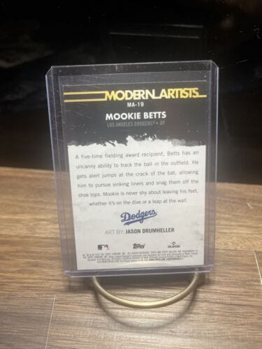 Cheap Sneaks Footwear/Sports Cards MOOKIE BETTS #MA-19 | 2022 Topps Gallery MODERN ARTISTS Insert | Dodge