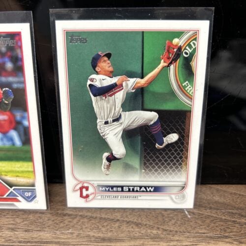 Cheap Sneaks Footwear/Sports Cards Myles Straw Cleveland Gurdians Lot(2) 2022+2023 Topps Series Two #654,
