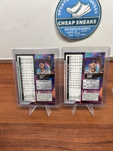 Cheap Sneaks Footwear/Sports Cards New Meta 2024 Topps Chrome Cosmic Lot Brandon Nimo, Christian Scott RC