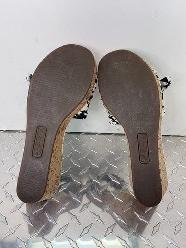 Cheap Sneaks Footwear/Sports Cards New Sperry Topsider Sandal Canvas Fish Blue Slip On Slides Cork Platfo