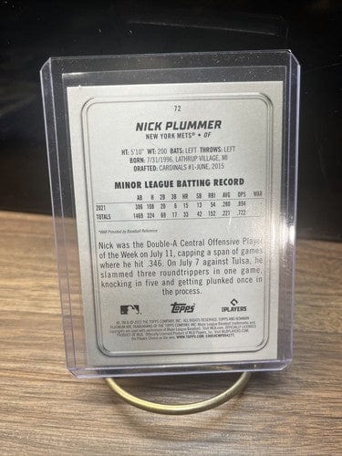 Cheap Sneaks Footwear/Sports Cards Nick Plummer (RC) 2022 Bowman Platinum Ice Foil Parallel Rookie Card #