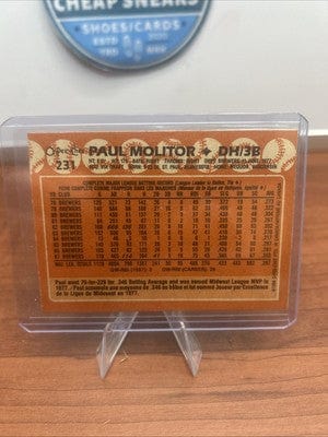 Cheap Sneaks Footwear/Sports Cards Paul Molitor 1988 O-Pee-Chee #231 Milwaukee Brewers Baseball Card NM C
