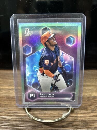 Cheap Sneaks Footwear/Sports Cards Pedro Leon Precious Elements 2022 Bowman Platinum Foil #PE-10 Astros P