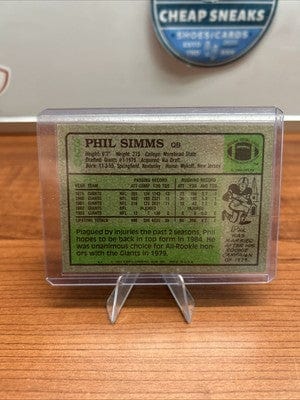 Cheap Sneaks Footwear/Sports Cards Phil Simms 1984 Topps New York Giants Football Card #320 NR MT New Yor