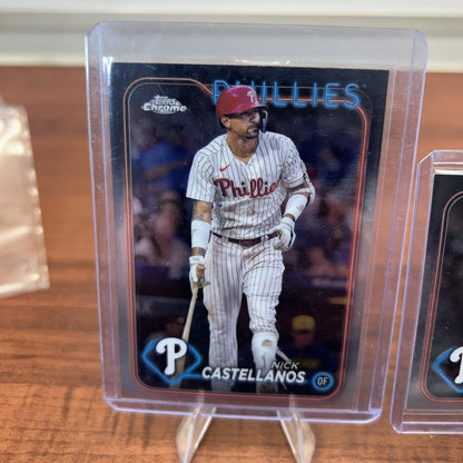 Cheap Sneaks Footwear/Sports Cards Phillies 24 Topps Chome Lot Johan Rojas RC,Nick Castellanos,Kyle Schwa
