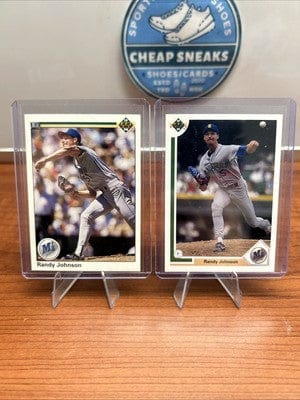 Cheap Sneaks Footwear/Sports Cards Randy Johnson 1990,1992 Upper Deck #563 #376 Lot(2) Mariners