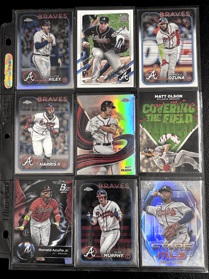 Cheap Sneaks Footwear/Sports Cards Riley, Ozuna, Murphy, Olson, Alibes,Acuna Jr.,Harr Atlanta Braves Lots Topps, Topps Chrome, Bowman Chrome 2000-2024 10+ V
