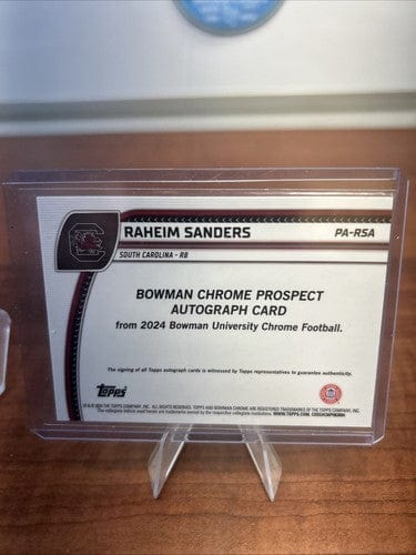 Cheap Sneaks Footwear/Sports Cards “Rocket” Raheim Sanders 2024 Bowman University Chrome  Auto S. Car