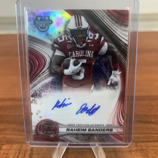 Cheap Sneaks Footwear/Sports Cards “ROCKET” RAHEIM SANDERS USC 2024 Bowman U. Best Football Refractor