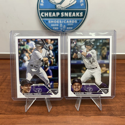 Cheap Sneaks Footwear/Sports Cards Rockies 2023 Topps Series 1 Lot Of Michael Toglia RC, Ezequiel Tovar R