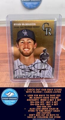 Cheap Sneaks Footwear/Sports Cards Ryan McMahon 2023 Topps Chrome Platinum Anniversary #284 Colorado Rock