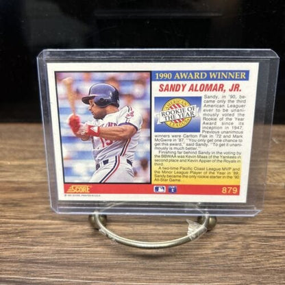 Cheap Sneaks Footwear/Sports Cards Sandy Alomar Jr. ROOKIE OF THE YEAR 1991 Score #879 Cleveland Indians
