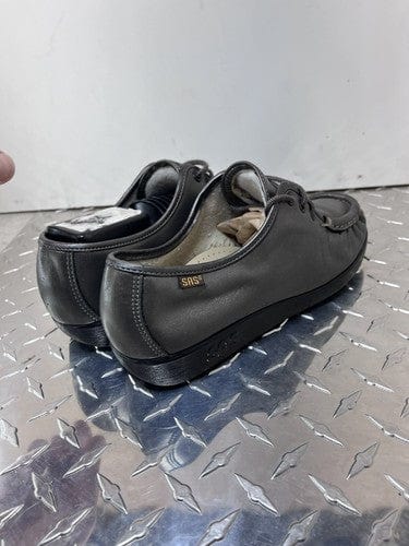 Cheap Sneaks Footwear/Sports Cards SAS Siesta Gray Pewter Leather Size 7.5 S Lace Up Loafers Genuine USA