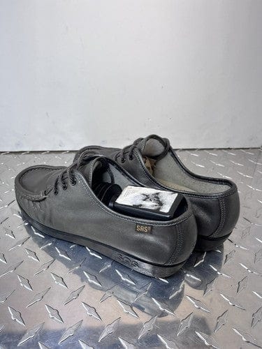 Cheap Sneaks Footwear/Sports Cards SAS Siesta Gray Pewter Leather Size 7.5 S Lace Up Loafers Genuine USA