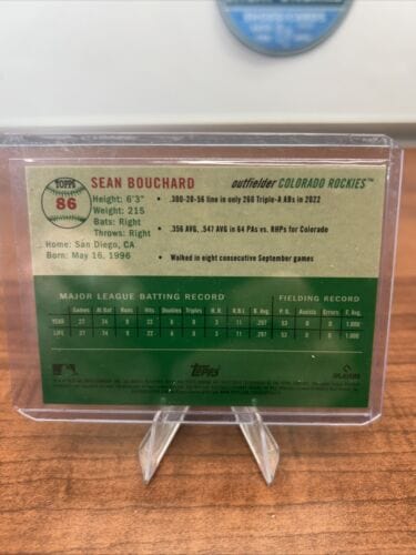 Cheap Sneaks Footwear/Sports Cards Sean Bouchard (RC) 2023 Topps Chrome Platinum Anniversary Orange Toile