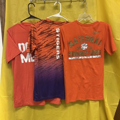 Cheap Sneaks Footwear/Sports Cards Shirts Men Clemson Tigers 3 T-Shirt Lot Nike Adlt (S) 16 NChamp, UA Adult (S),Gen