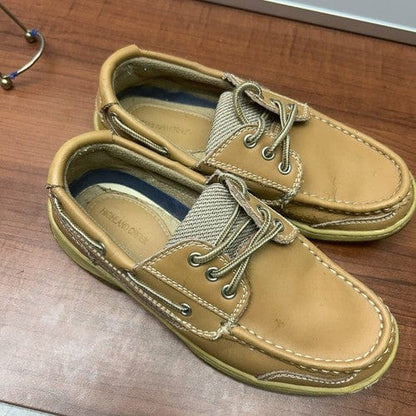 Cheap Sneaks Footwear/Sports Cards Shoes Kids Highland Creek Bodega Size 4 Med. Brown Boat Shoes/Loafers ***read