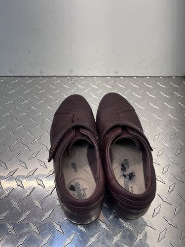 Cheap Sneaks Footwear/Sports Cards Shoes Women Clark’s Collection Hook And Loop Women’s Size 6.5 Burgundy Leather
