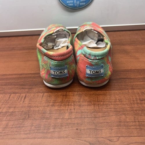 Cheap Sneaks Footwear/Sports Cards Shoes Women Toms Tyler Ramsey Flats Slip On Shoes Wmn (6.5)Limted Grn Orng Canvas