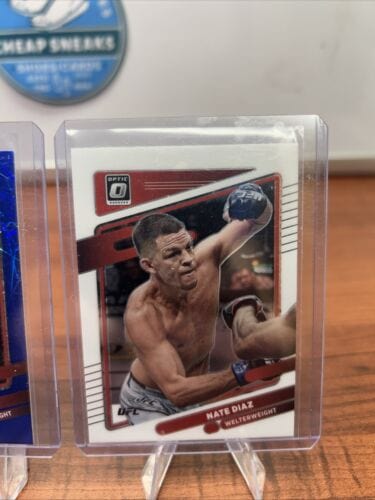 Cheap Sneaks Footwear/Sports Cards UFC Card 2022 Panini Donruss Optic UFC  Blue Vel Prizm Leon Edwards#62,Nate Dia