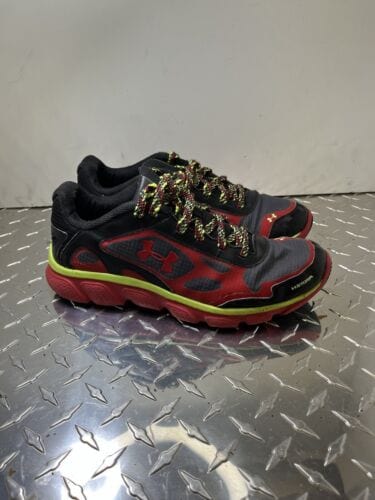 Cheap Sneaks Footwear/Sports Cards Under Armour Strom Size 7Y Boys Running Shoe Red/Blk/yellow