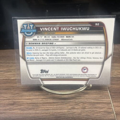 Cheap Sneaks Footwear/Sports Cards Vincent Iwuchukwu 2022-23 Bowman Chrome University 1st #92 USC Trojans