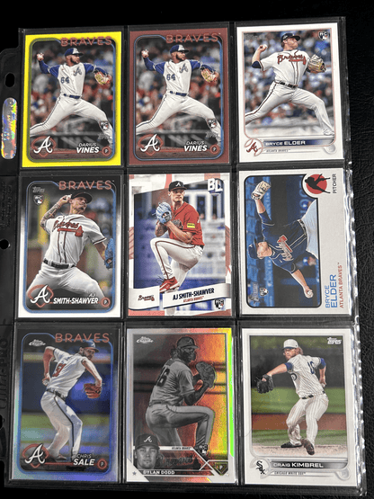 Cheap Sneaks Footwear/Sports Cards Vines, Elder, AJ Smith-Shawer, Dodd, Sale, Kinbrel Atlanta Braves Lots Topps, Topps Chrome, Bowman Chrome 2000-2024 10+ V