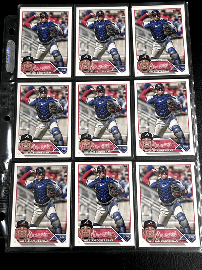 Cheap Sneaks Footwear/Sports Cards William Contreras 2023 Topps Series 1 #68 X9 Atlanta Braves Lots Topps, Topps Chrome, Bowman Chrome 2000-2024 10+ V
