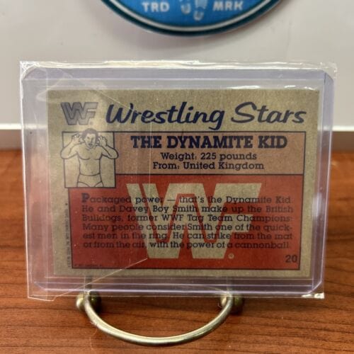 Cheap Sneaks Footwear/Sports Cards Wrestling Card THE DYNAMITE KID 1987 Topps WWF Card #20 BRITISH BULLDOGS